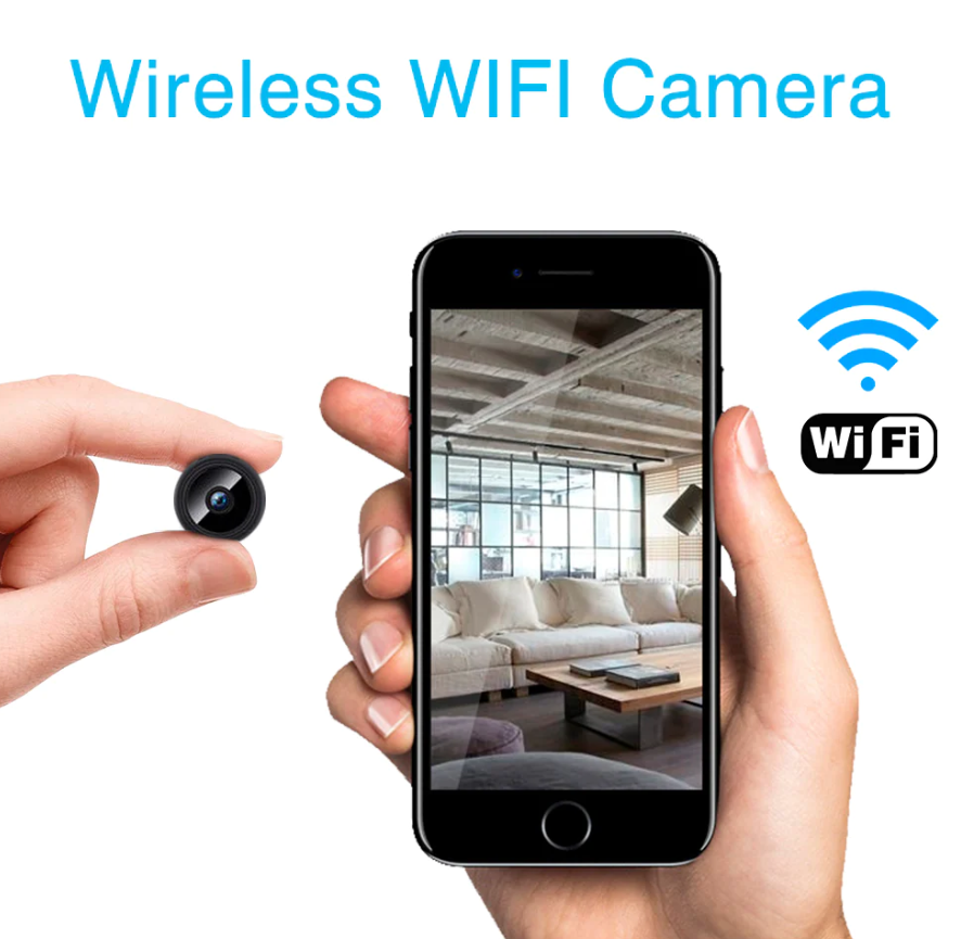 Mini Cameră de Supraveghere Wi-Fi A9, Full HD 1080p, Compactă și Discretă