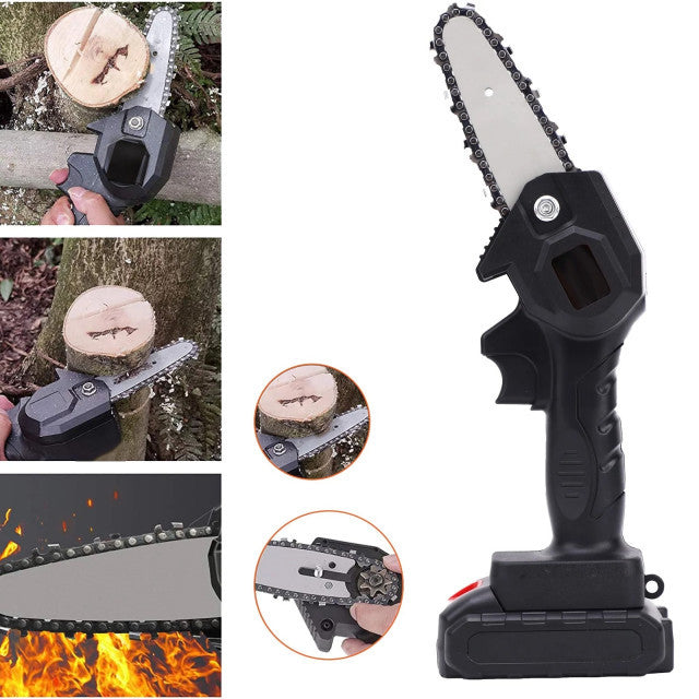 Mini fierastrau electric, mini drujba de mana cu acumulator