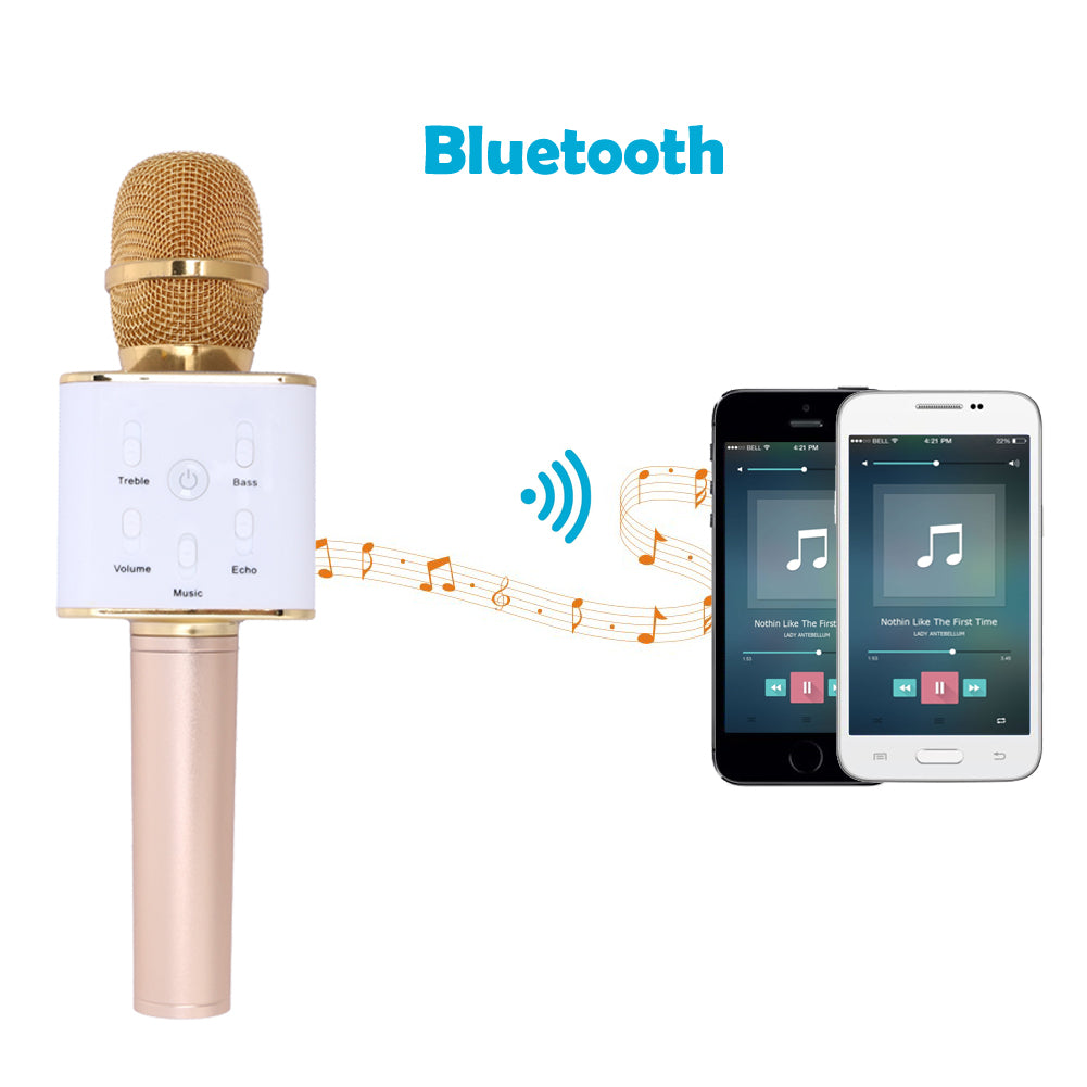 Microfon wireless karaoke cu boxa si bluetooth