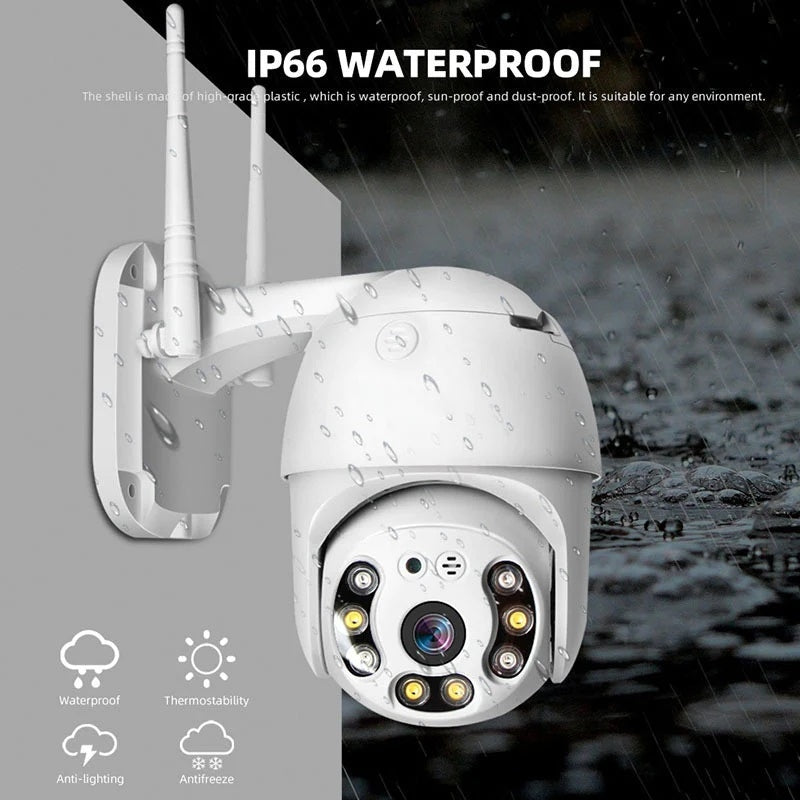 Camera de supraveghere WiFi 3MP Full HD - Înregistrare audio-video, rotație 360° - Card de memorie cadou