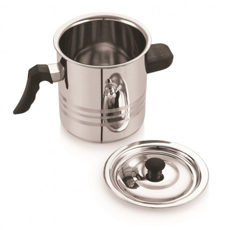 Oală pentru Lapte din Inox 3 Litri cu Perete Dublu și Capac Inox