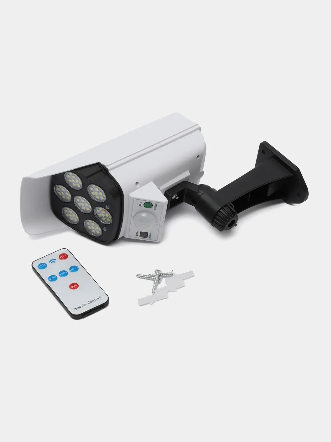 Lampă solară cu senzor de mișcare, cu aspect de cameră de supraveghere, rotire la 360°