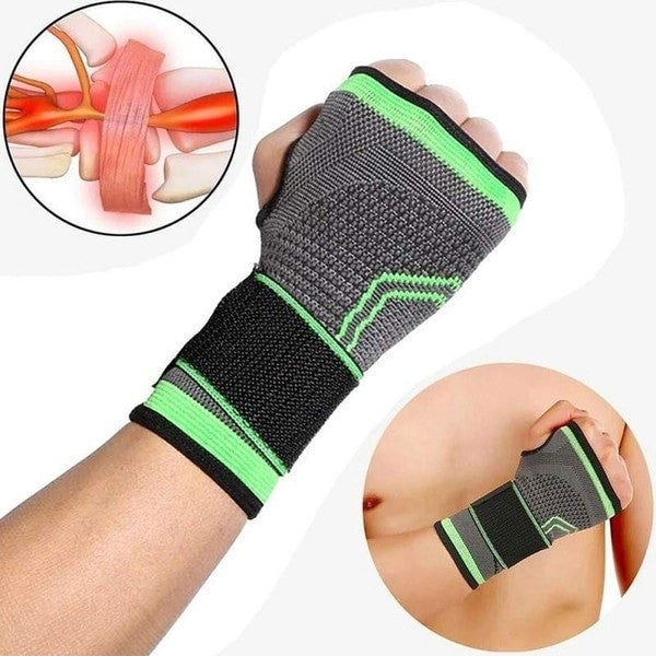 Orteză Elastică pentru Încheietura Mâinii, Ajustabilă cu Velcro, Mărime Universală Stânga/Dreapta