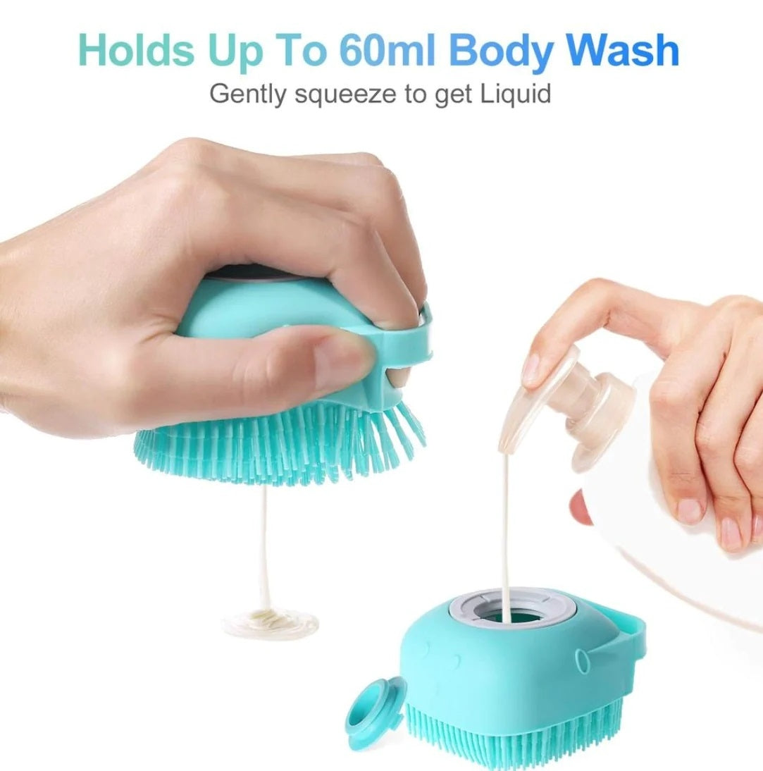 Perie de Silicon cu Dozator de Șampon multifunctionala pentru dus, vesela, animale de companie