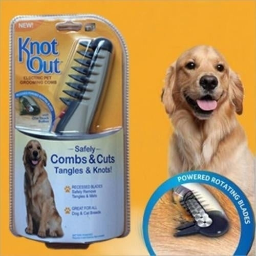Knot Out – Pieptene electric pentru animale, elimină nodurile și încâlcelile