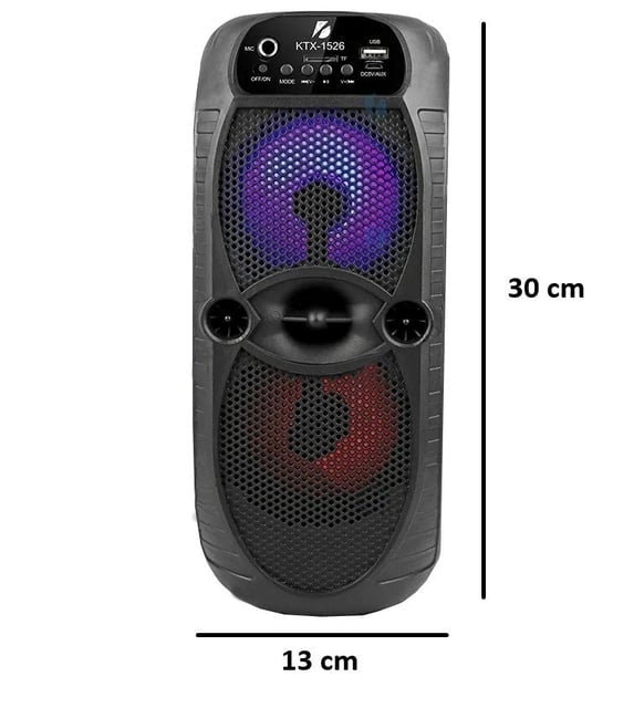 Boxă portabilă wireless cu Bluetooth, USB, SD, Radio FM și lumini LED Disco