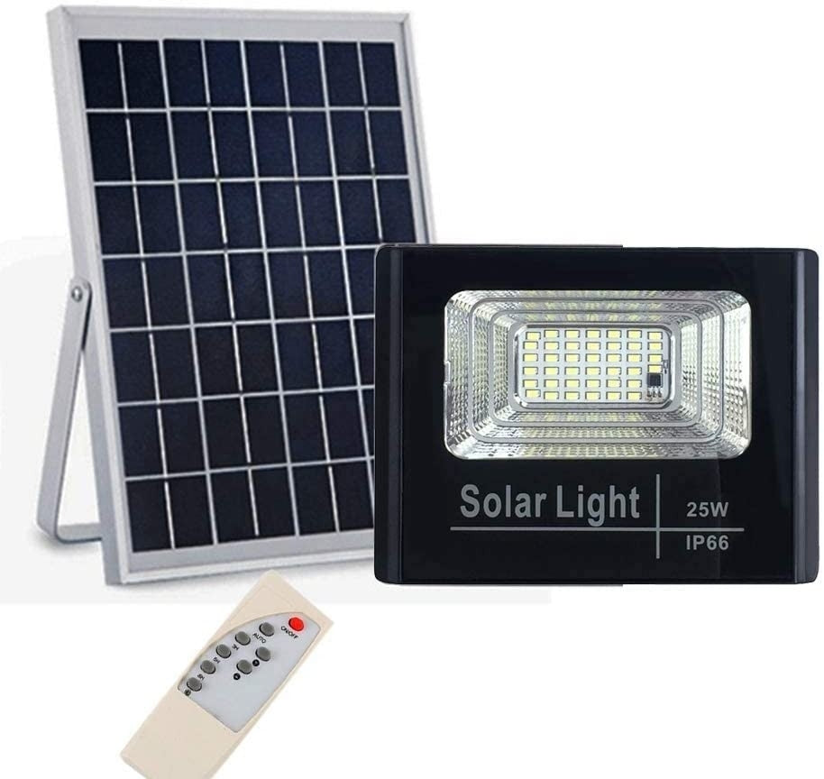 Proiector LED Solar 400W cu Panou Solar Separat și Telecomandă, Rezistent la Apă