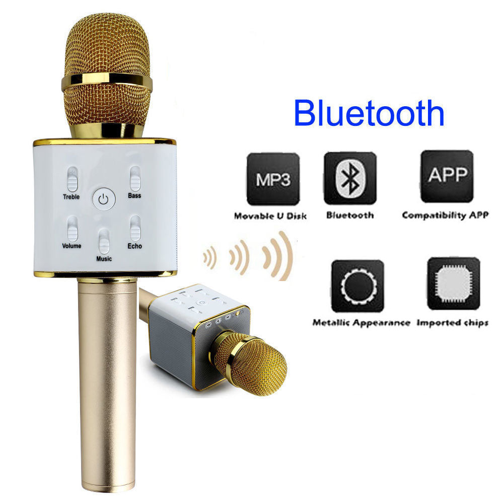 Microfon wireless karaoke cu boxa si bluetooth
