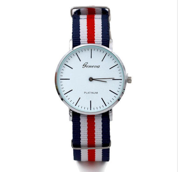 Ceas unisex Geneva Platinum curea textila