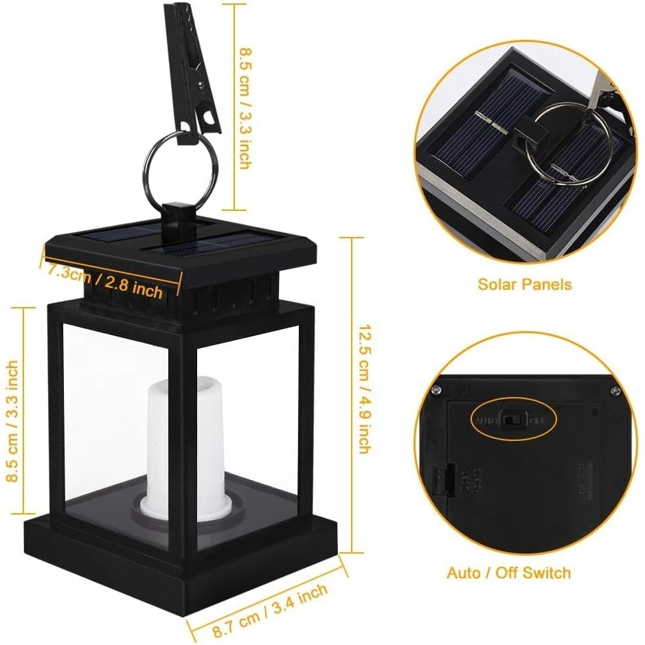 Lampă solară decorativă cu LED tip – efect de flacără, rezistentă la apă