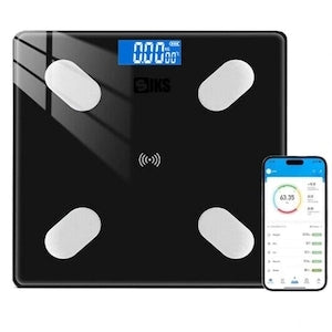 Cântar Electronic Bluetooth cu Aplicație, până la 180 kg, Design Slim, Negru