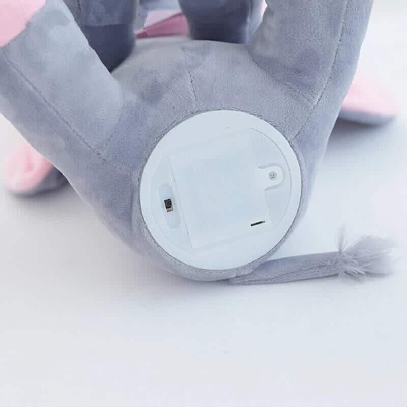 Elefant de Pluș Interactiv Cucu-Bau, Cântă și Își Acoperă Ochii cu Urechile, 30 cm