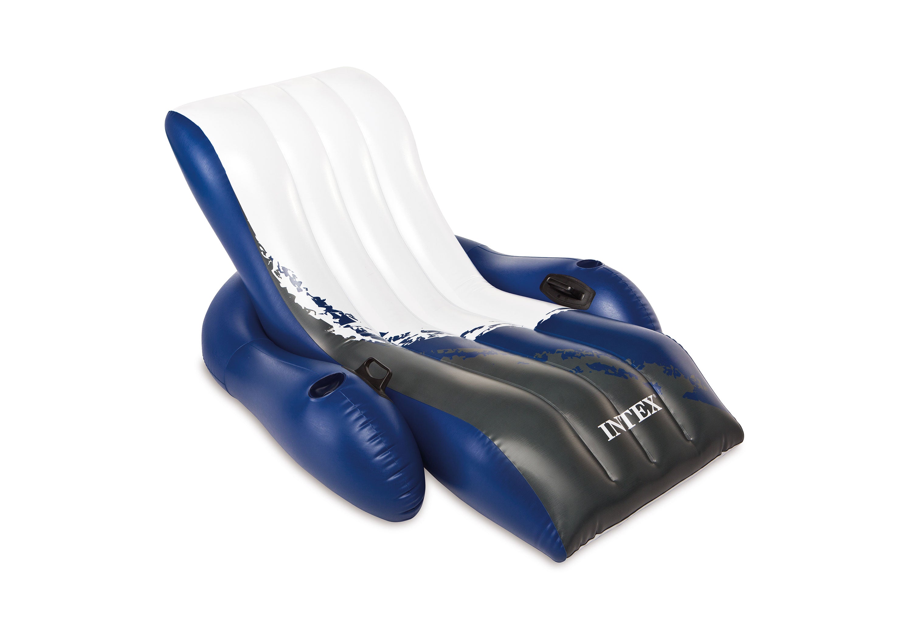 Sezlong gonflabil Intex pentru piscina Lounge White/Blue