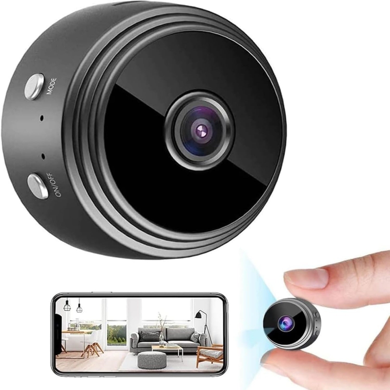 Mini camera spion Wireless, FullHD 1080p prindere magnetic A9
