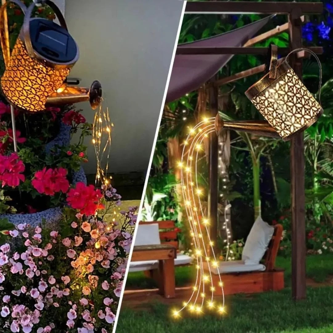 Lampă Solară Decorativă în Formă de Stropitoare, pentru Grădină