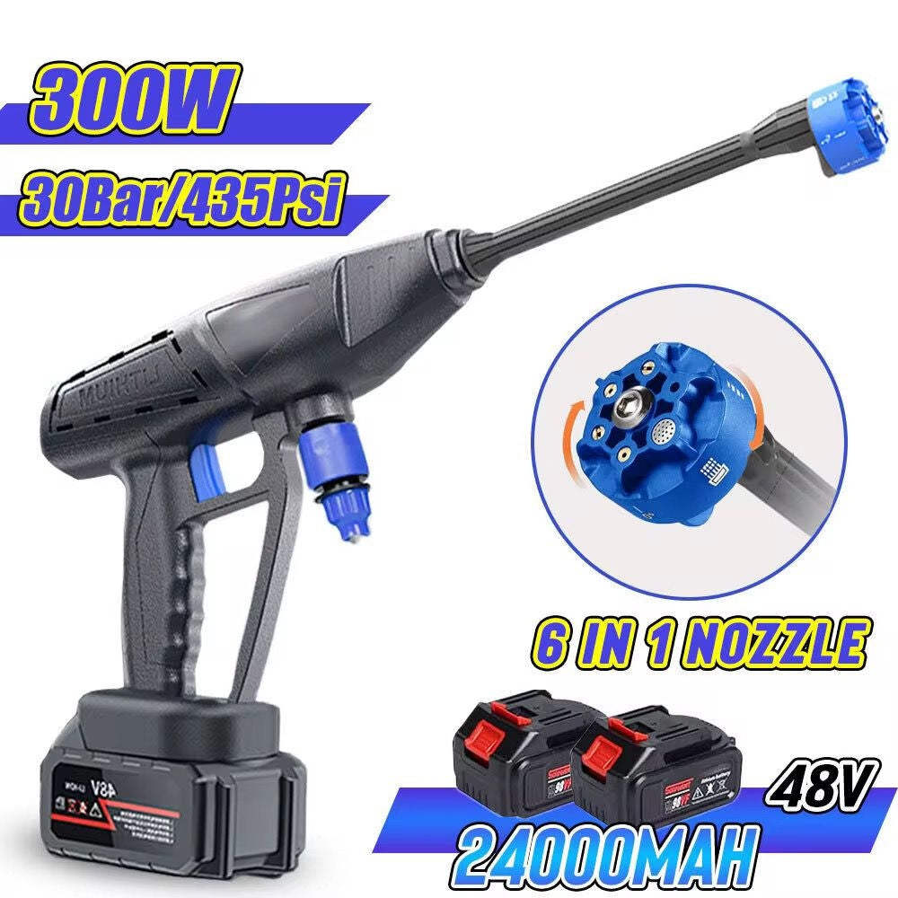 Pistol de Spălat cu Presiune cu Acumulator, Fără Fir, pentru Mașină, Terasă și Grădină