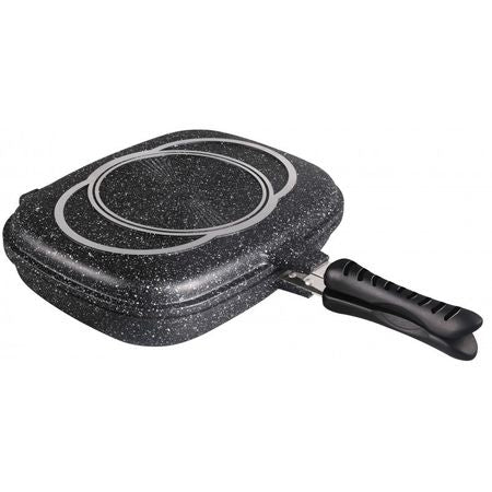 Gratar dublu teflonat cu accesorii pentru bucatarie
