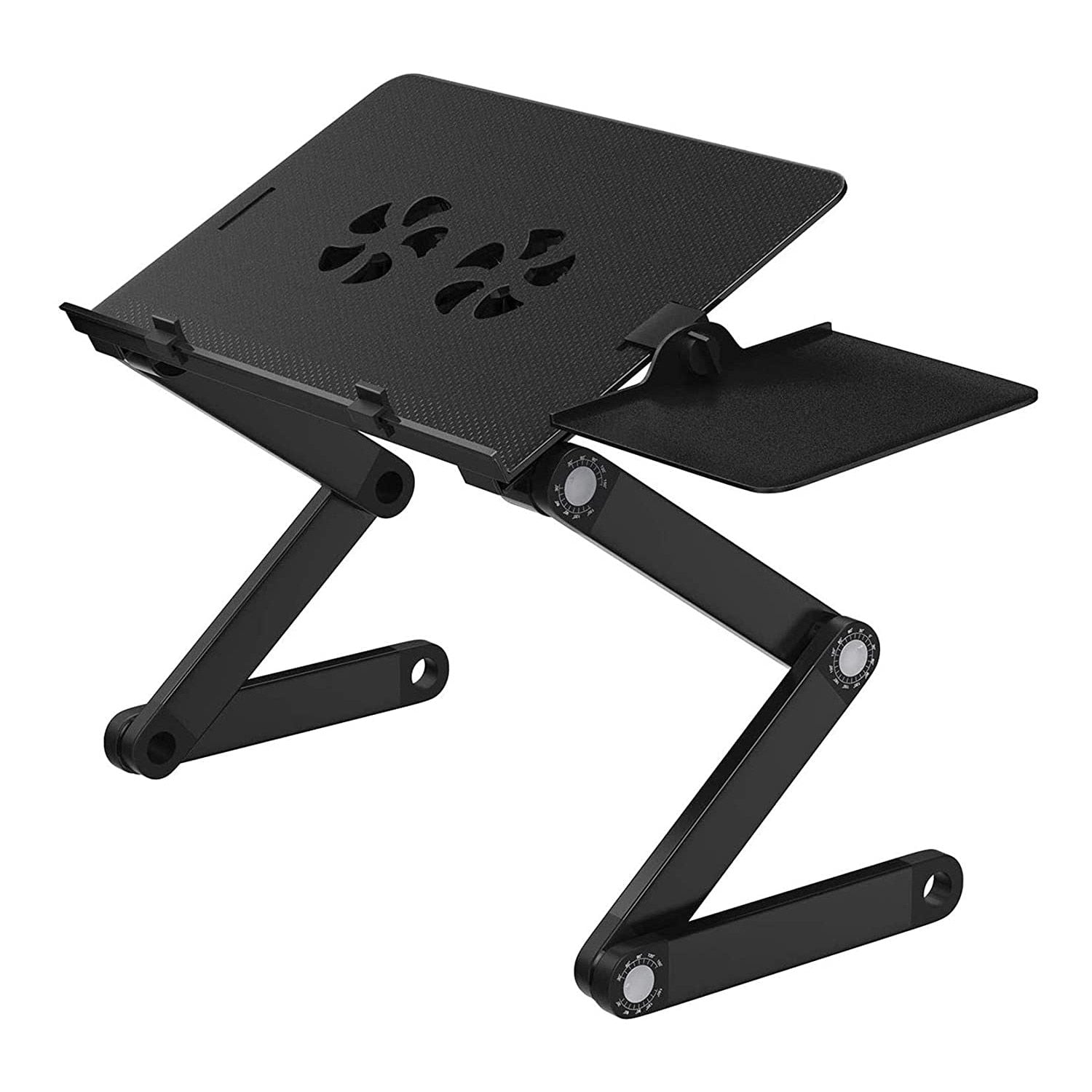 Masuta De Laptop Din Aluminiu, Cooler Incorporat Si Suport Lateral Pentru Mouse