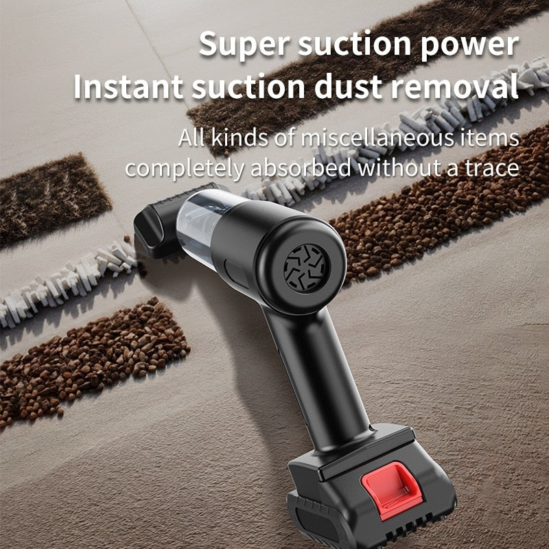 Aspirator Auto Portabil cu 9 Accesorii, pentru Scaune, Covorașe și Spații Înguste