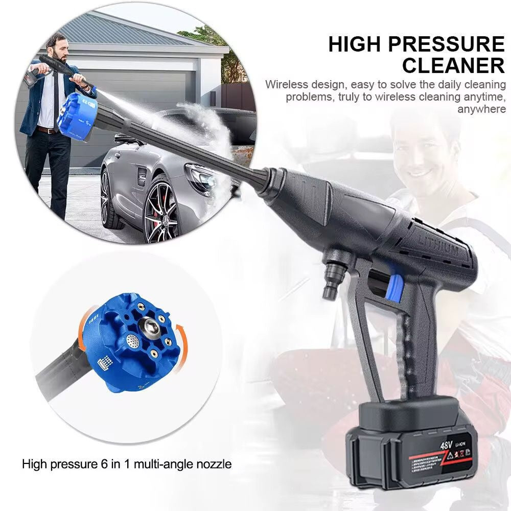 Pistol de Spălat cu Presiune cu Acumulator, Fără Fir, pentru Mașină, Terasă și Grădină