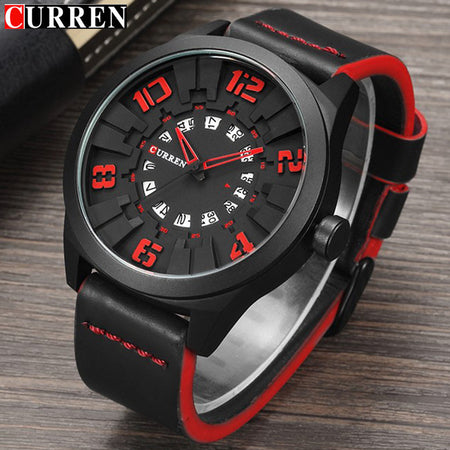Ceas barbatesc Strap curea piele PU afisare data