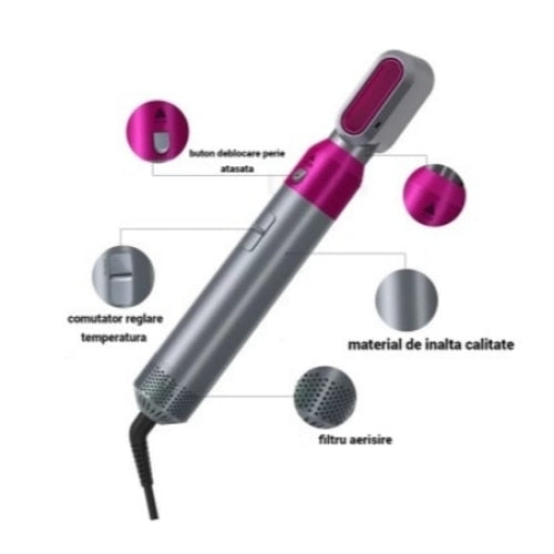 Perie electrica 5 in 1, 3 setari de temperatura