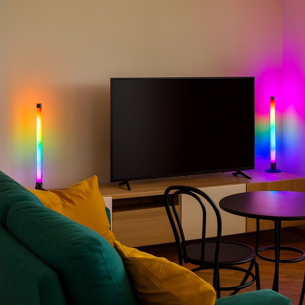 Set 2 Bare LED RGB Inteligente, Control din Aplicație, Bluetooth și Telecomandă