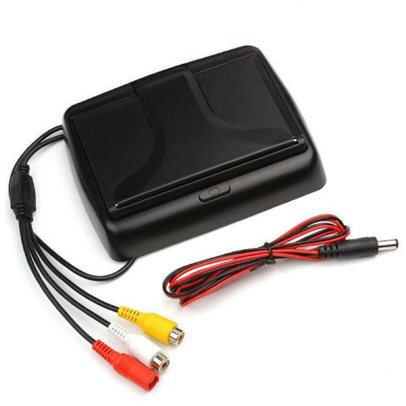 Pachet promotional Display pliabil LCD si Suport numar imatriculare cu camera video marsarier