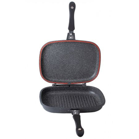 Gratar dublu teflonat cu accesorii pentru bucatarie