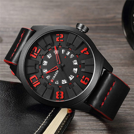 Ceas barbatesc Strap curea piele PU afisare data