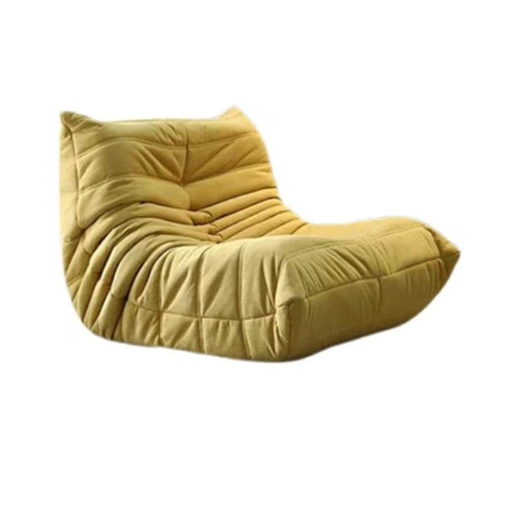 Fotoliu Tip Puf Ergonomic cu Spumă de Înaltă Densitate, 80 x 100 x 70 cm, Galben Muștar