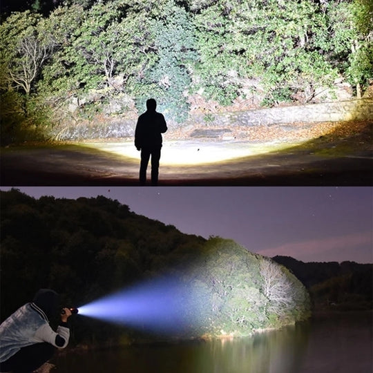 Lanterna de mana 5 LED + 1 LED COB lateral, super luminoasa, 1200 mAh