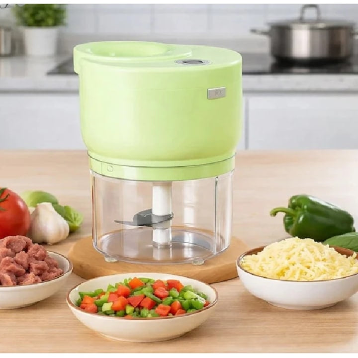 Mini Tocător Electric Reîncărcabil USB 500 ml, pentru Usturoi, Ceapă, Legume și Carne