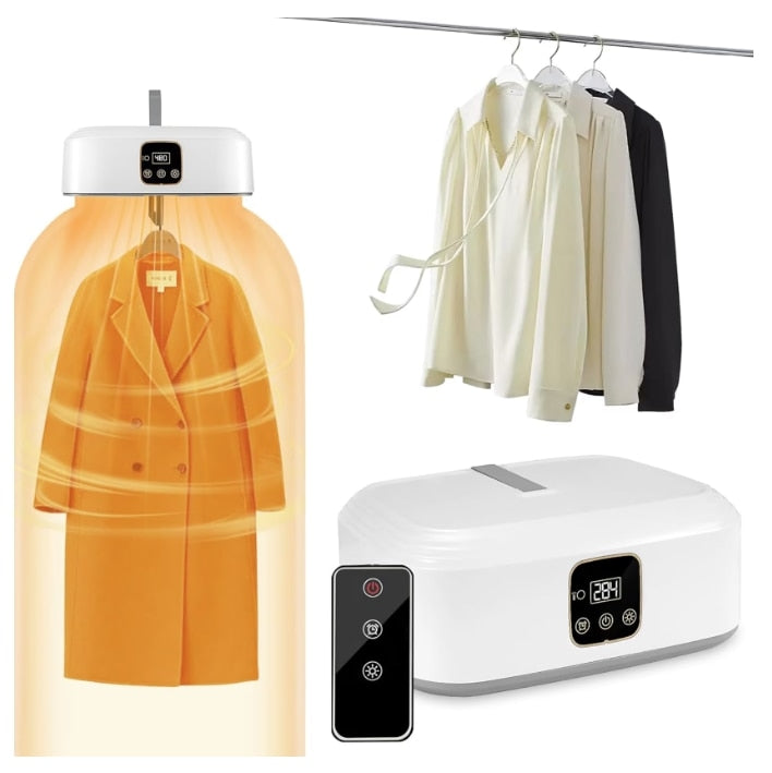 Uscător Electric de Rufe 600W, Capacitate 10 kg, Timer 1–8 Ore și Sterilizare UV