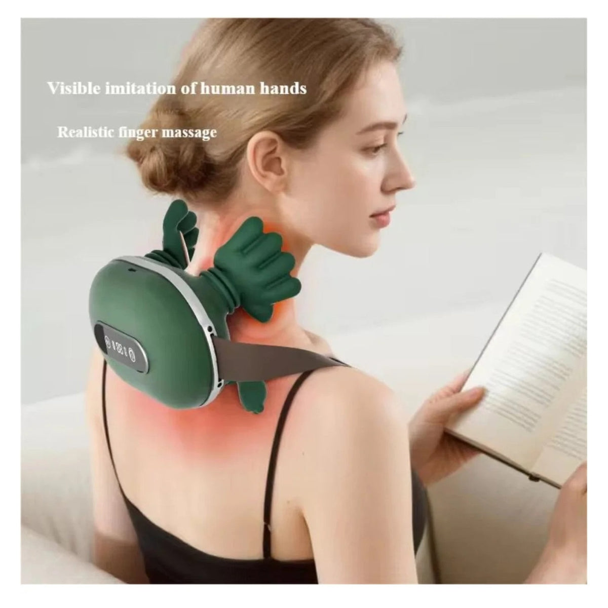 Aparat de Masaj Cervical cu Încălzire, Hands-Free, Acumulator 2000 mAh