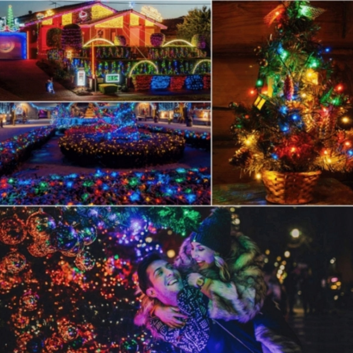Instalație de Crăciun Liniară 35 m – 500 LED-uri Multicolore, 8 Jocuri de Lumini, Interior/Exterior, Programator Inclus