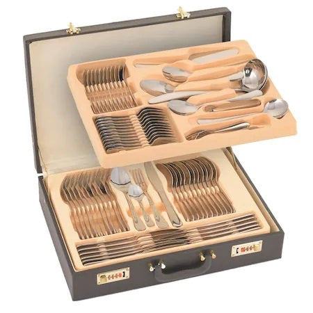 Set tacamuri din inox 72 piese
