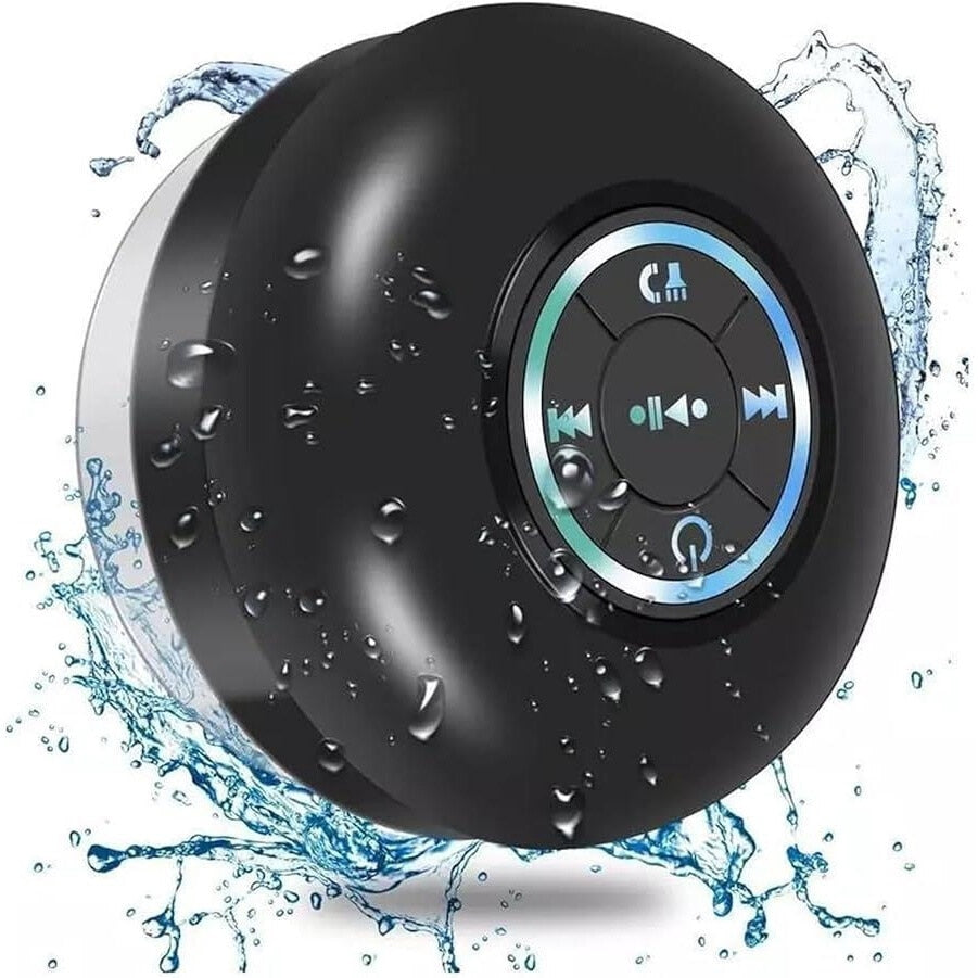 Boxă Bluetooth cu Ventuză și Lumini RGB, Rezistentă la Stropi IPX4, cu Microfon