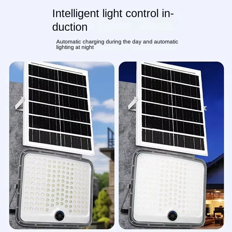 Proiector LED Solar 600W cu Panou Solar Separat, IP65, pentru Exterior
