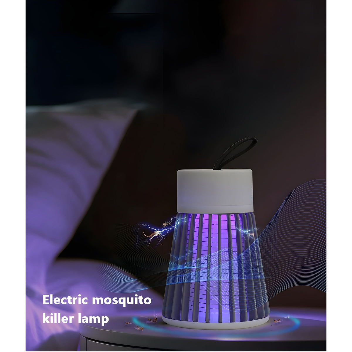 Lampă UV Anti-Insecte USB pentru Țânțari, Muște și Musculițe, Acțiune 360°, Silențioasă