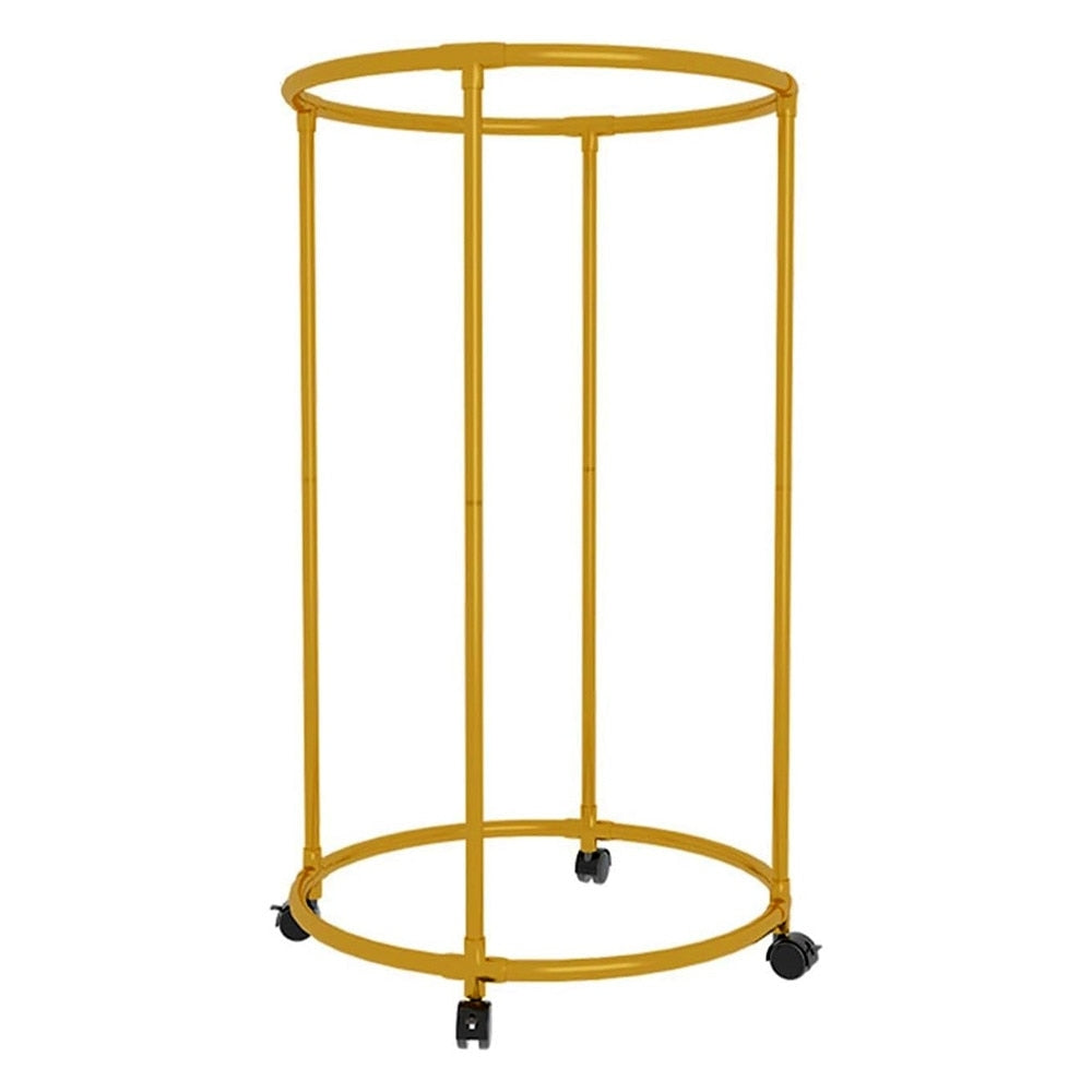 Suport de Haine Rotativ din Metal Auriu, 130 x 75 cm, pentru Dressing și Showroom