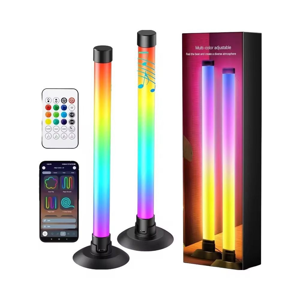 Set 2 Bare LED RGB Inteligente, Control din Aplicație, Bluetooth și Telecomandă