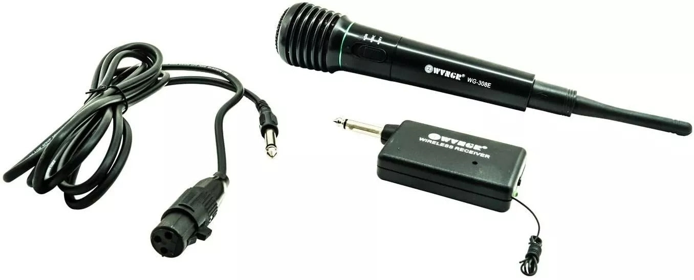 Microfon wireless profesional 2 în 1 cu cablu și receptor Wi-Fi WG-308E