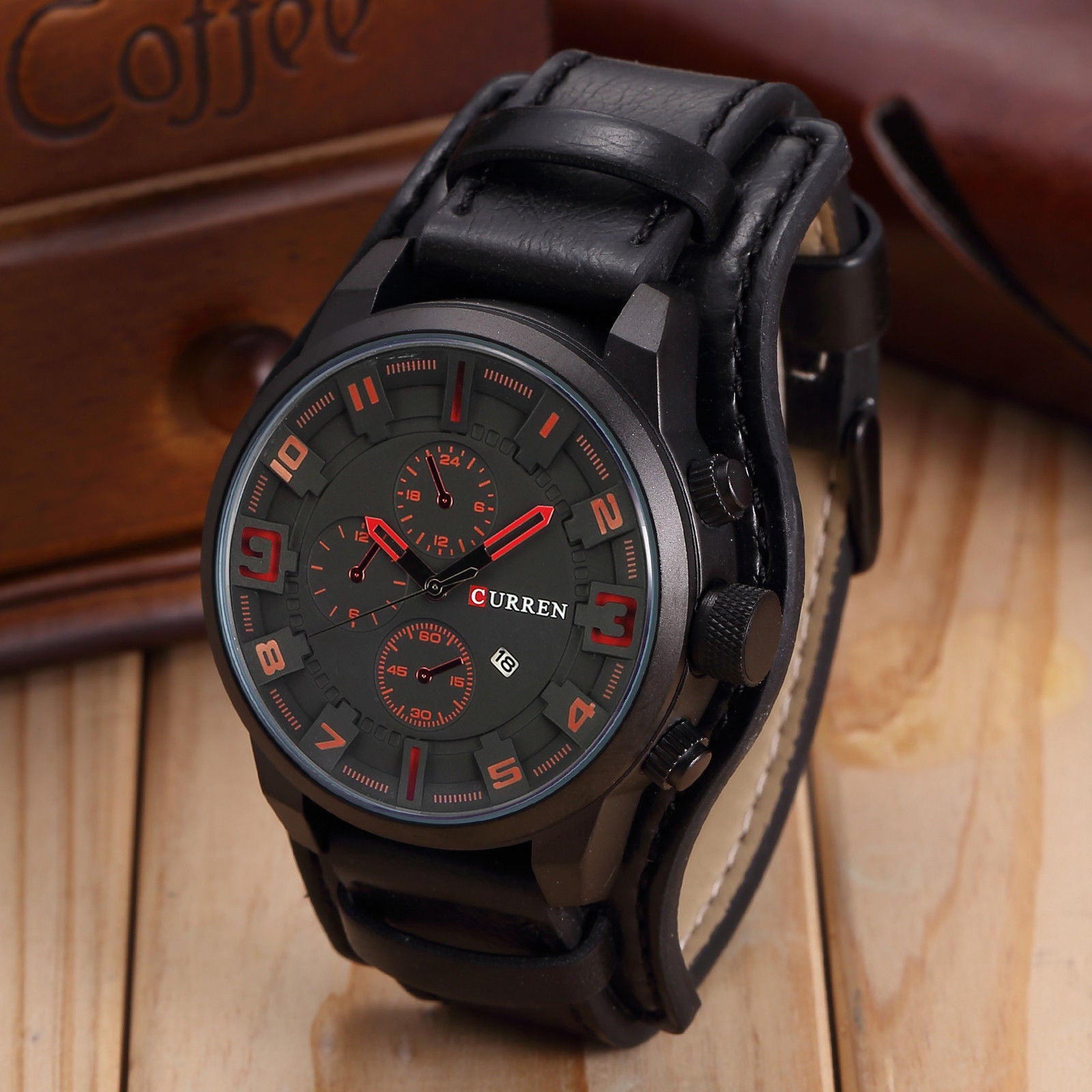 Ceas barbatesc Aviator curea piele PU