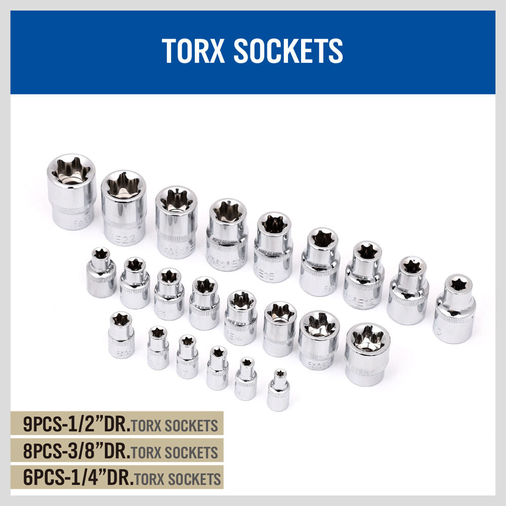 Trusa set chei tubulare cu antrenor tip L 1/4, 1/2, 3/8, 26 piese