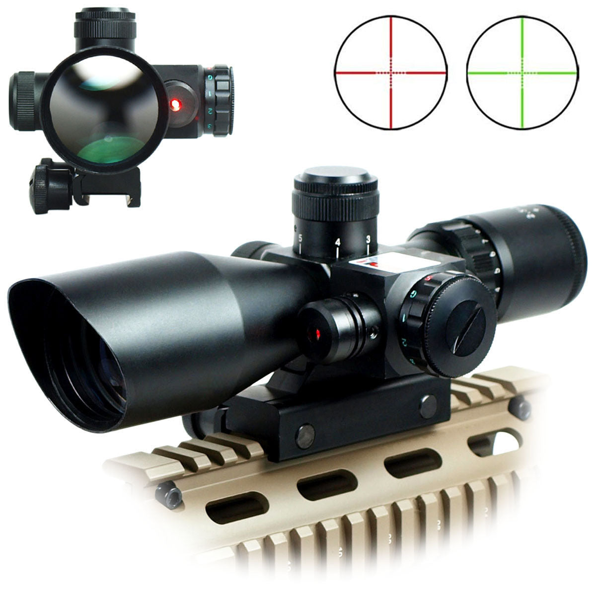 Luneta pentru arma cu laser si reticul iluminat ACM