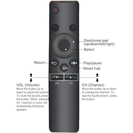 Telecomandă Smart TV Compatibilă Samsung, Înlocuitor pentru Seriile UE M și MU