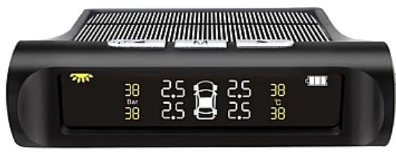 Set 4 senzori de presiune si temperatura anvelope cu afisaj LCD si incarcare Solara