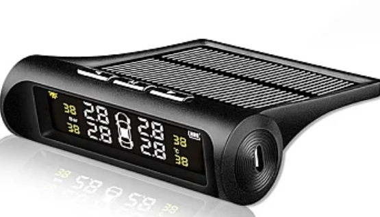 Set 4 senzori de presiune si temperatura anvelope cu afisaj LCD si incarcare Solara