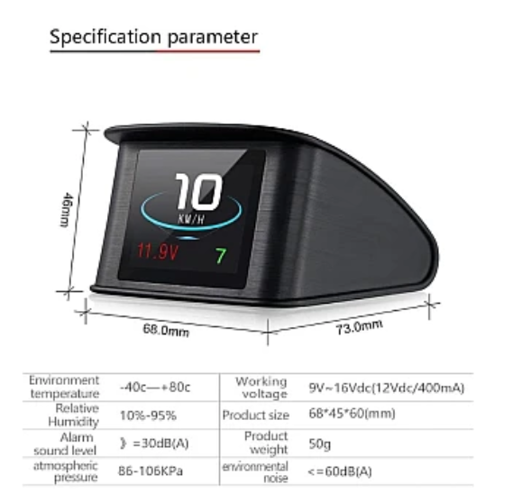 Display Head Up T600 Kilometraj cu GPS